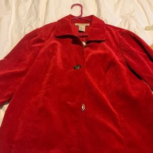 Women’s red corduroy blazer